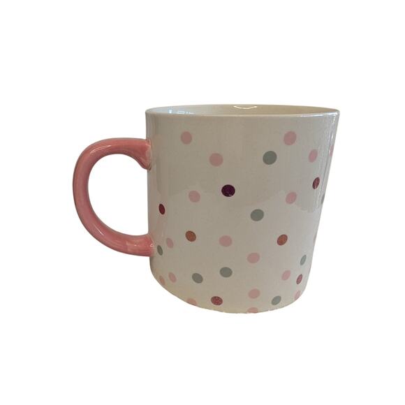 Artisan Coffee Mugs, "No Probllama" Oversized Llama Polka Dot Ceramic Cup - Picture 6 of 8
